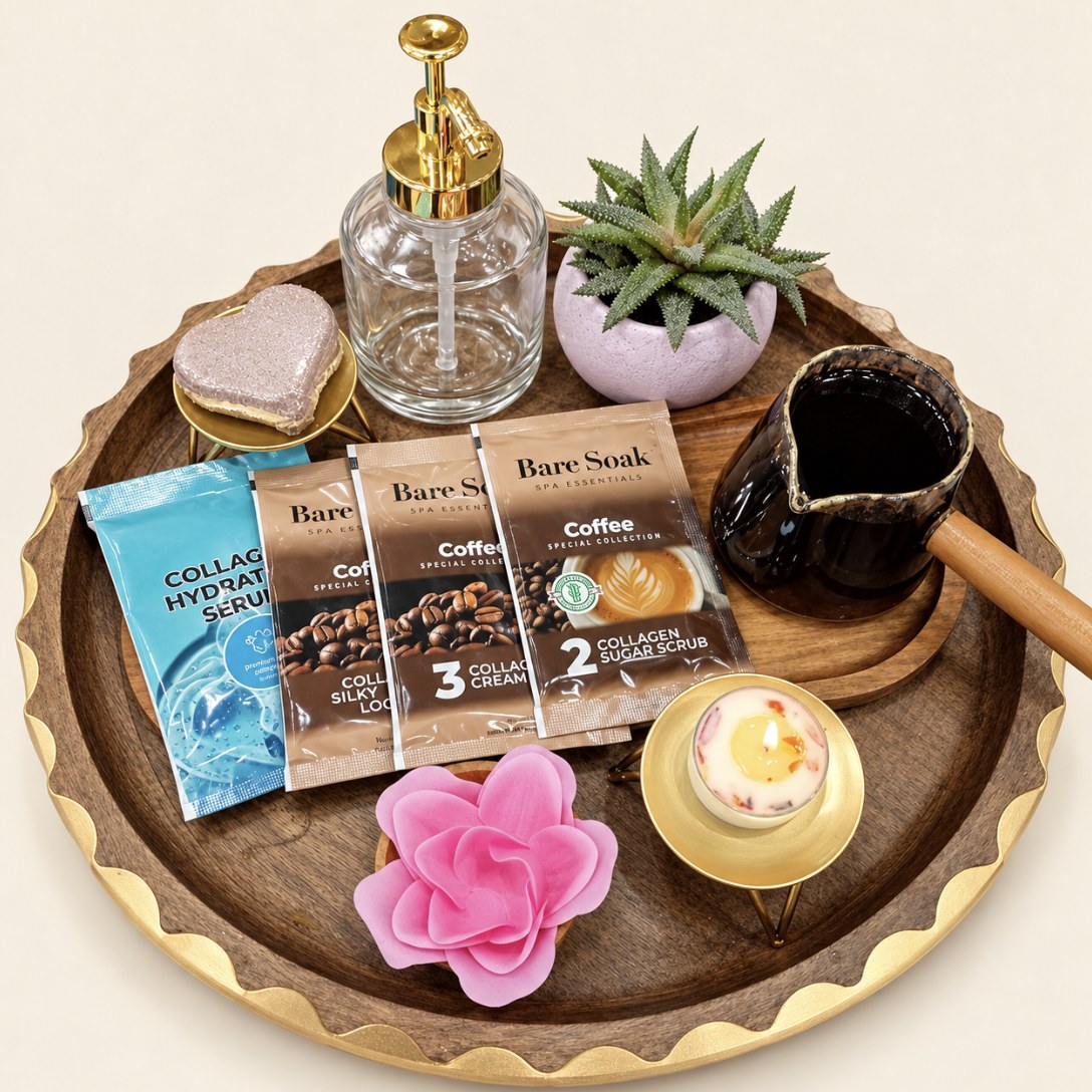 Espresso lover pedicure treatment tray